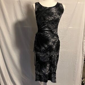 Cupshe Elegant Black Tie-Dye Dress size m